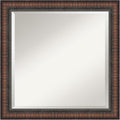 Amanti Art Brown Wall Mirror 24x24 Caleb Brown Square Bathroom Mirror by AmantiArt