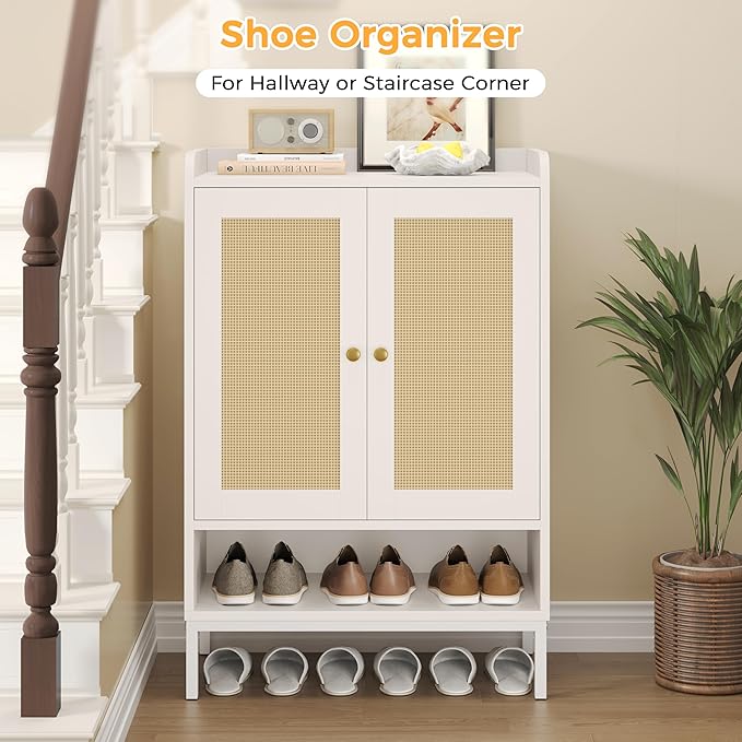 Rattan Shoe Cabinet Storage for Entryway, Shoe Cabinet - Image 4