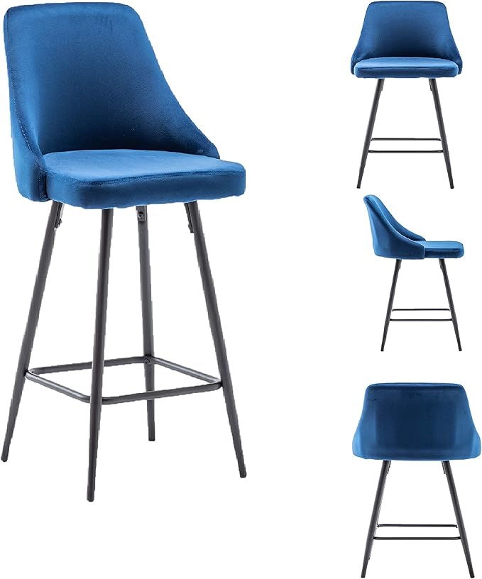 BTEXPERT Set of 2, Premium upholstered Dining 25" Seat Height, High Back Count by BTExpert