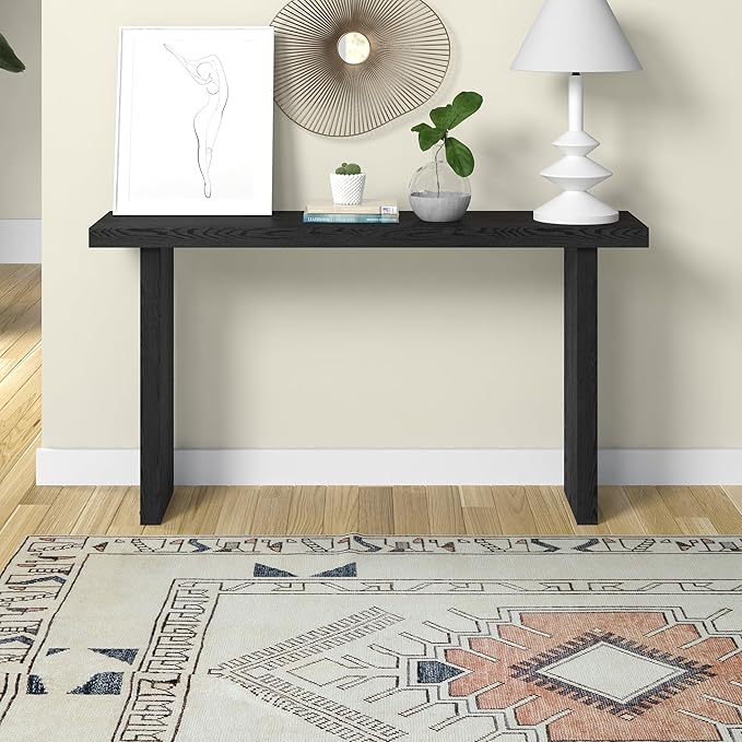Henn&Hart 55'' Wooden Rectangular Fluted Console Table Entryway Table, Sofa - Image 5