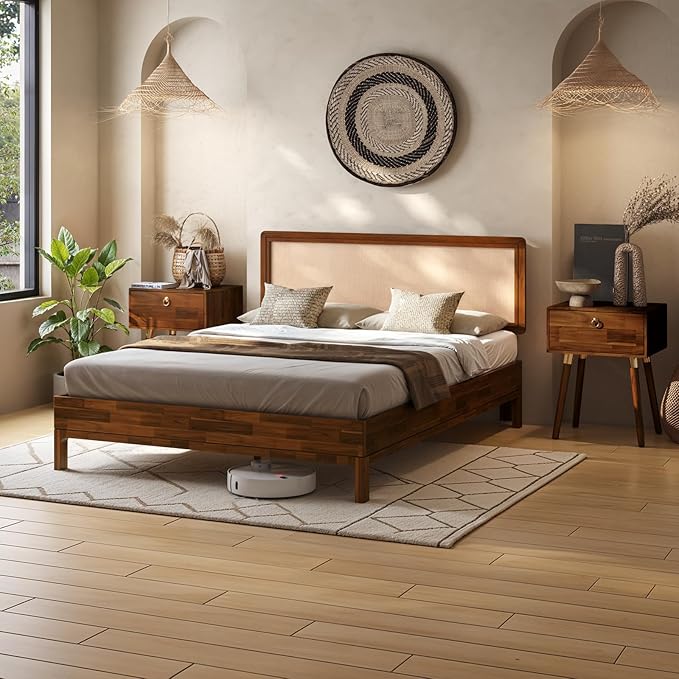 Nipe Platform Bed Frame with Headboard Size Queen - Image 6