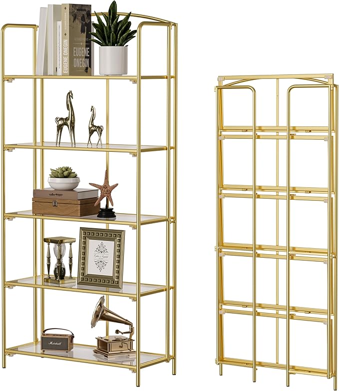 Crofy No Assembly Folding Bookshelf by CrofyLLC
