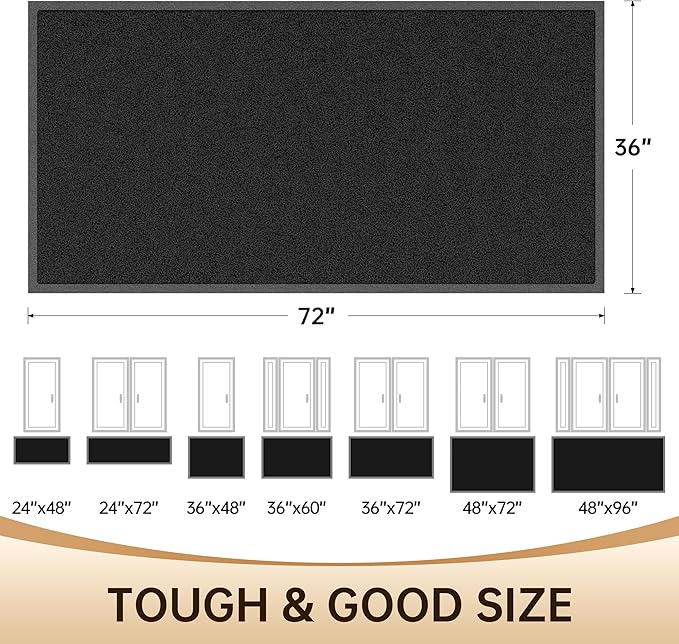 Amyracel Front Door Mat Indoor Outdoor Entrance, Stain and Fade Resistant - Image 2