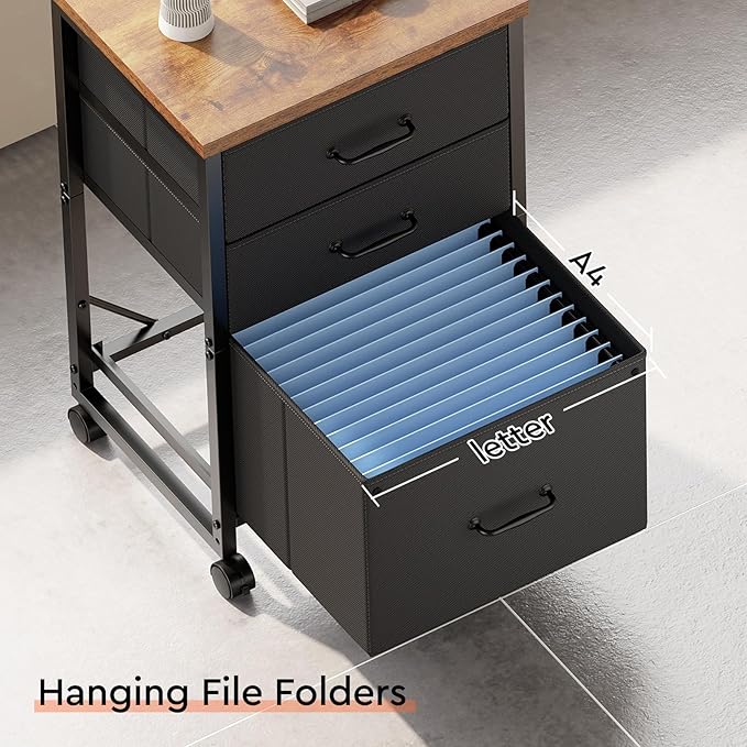 3 Drawer Mobile File Cabinet - Image 7