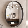 TokeShimi Oval Black Mirrors for Bathroom 22x30 Inch by RefinedBathroomAccessories