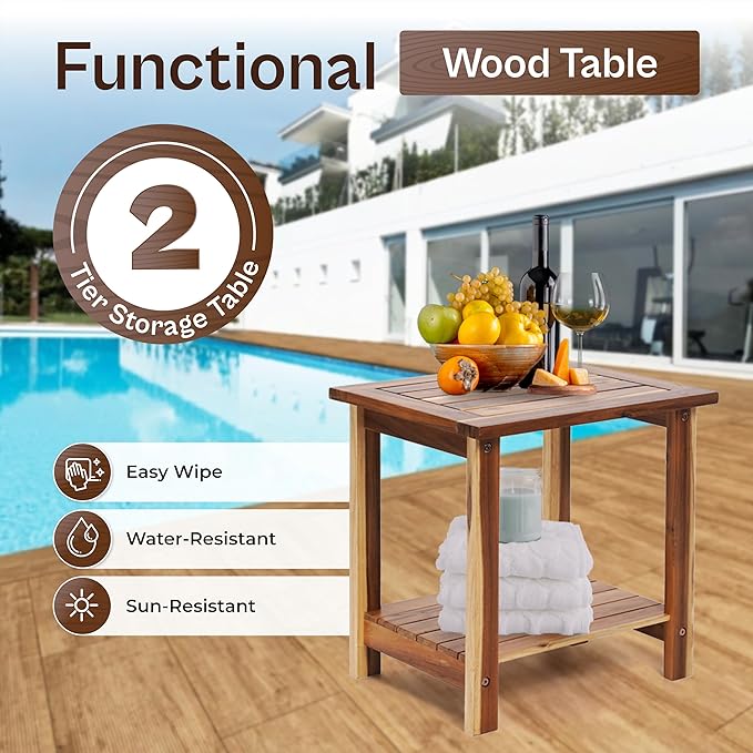 Adirondack Side Table – Weather-Resistant Rectangular End Table - Image 6