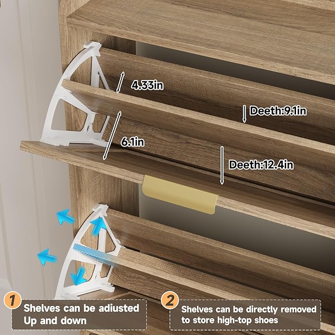 Maupvit Large Shoe Storage Cabinet - Image 6