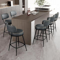 Counter Height Bar Stools, Faux Leather Kitchen Counter Stools by ErdoruLiving