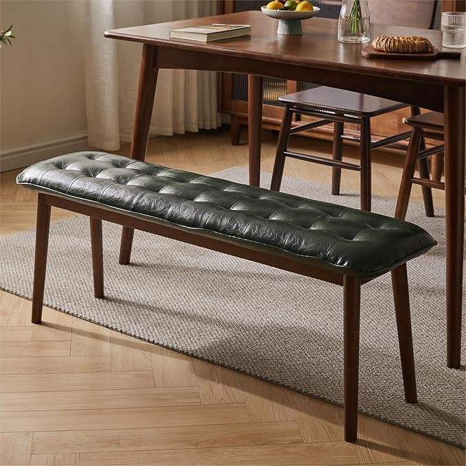 Entryway Bench, Solid Wood Dining Bench, Midcentury End of Bed Bench by Cttasty