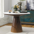 ERYE Contemporary Wooden Round Dining Table, More Decorative Rubber Wood by Unknown