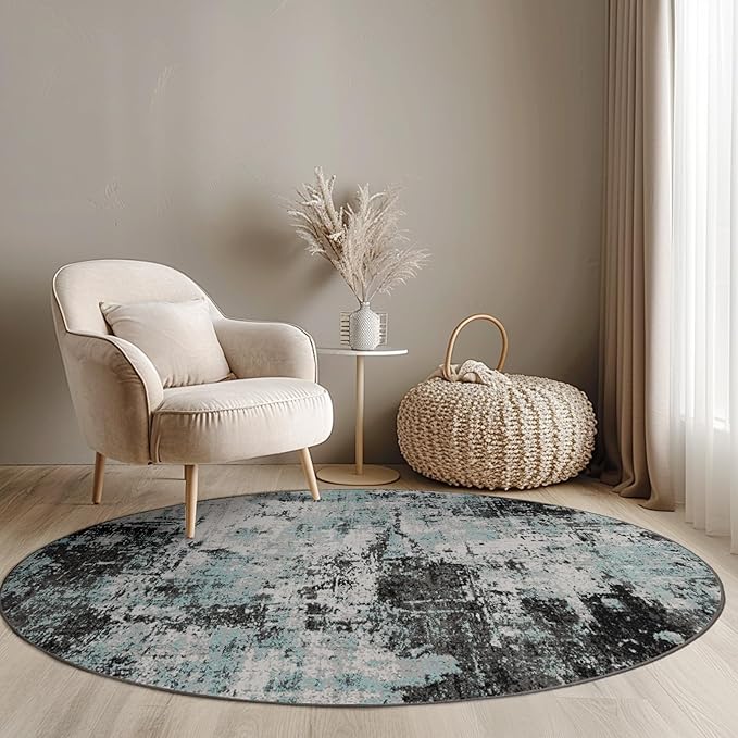 Washable Area Rugs 8ft Non-Slip Modern Abstract Soft - Image 7