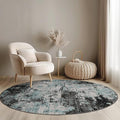 Washable Area Rugs 4ft Non-Slip Modern Abstract Soft by RELEANY
