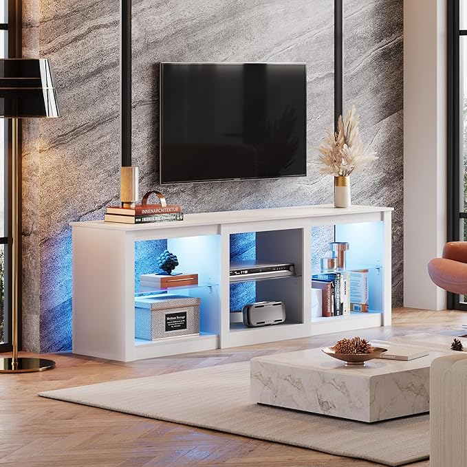 WLIVE TV Stand for 55/65/75 Inch TV, Modern Entertainment Center - Image 3