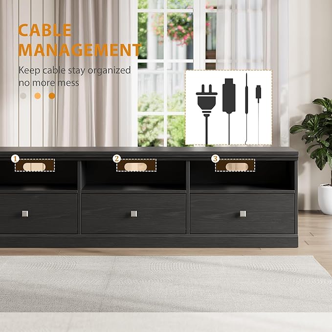 GarveeHome TV Stand for 65/70/75 Inch TV, Entertainment Center - Image 7