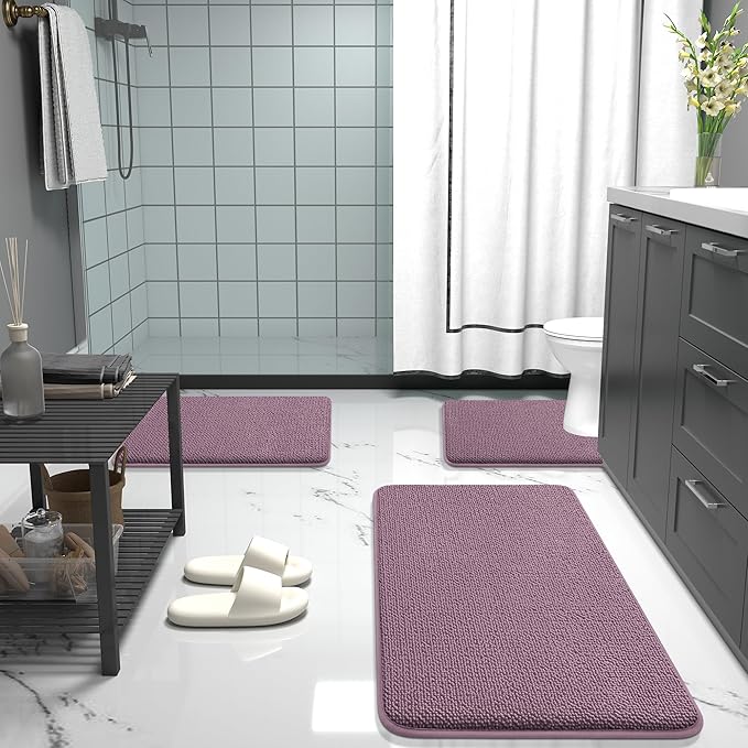 OLANLY Thick Memory Foam Bath Mat Rug 24x16, Extra Soft Absorbent Bathroom Rug - Image 7