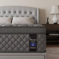 Twin Mattress, 12 Inch Hybrid Mattresses Grey, Euro Top Mattress Medium Firm by VISCOUNTESS