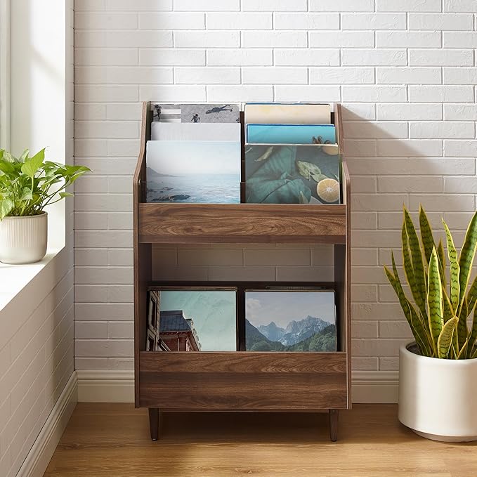Crosley Furniture Liam Vinyl Record Storage Stand, Tiered Storage Shelves - Image 7