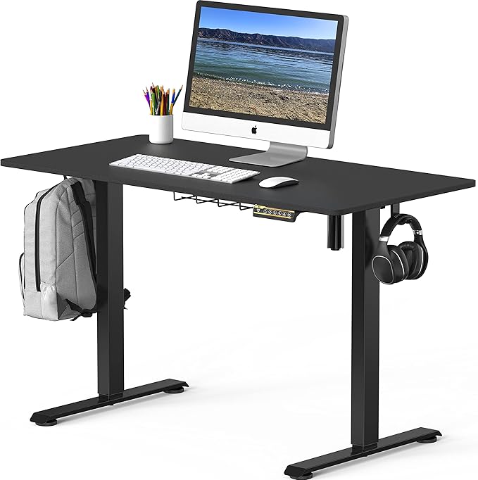SHW 48-Inch Electric Height Adjustable Sit to Stand Desk - Image 4