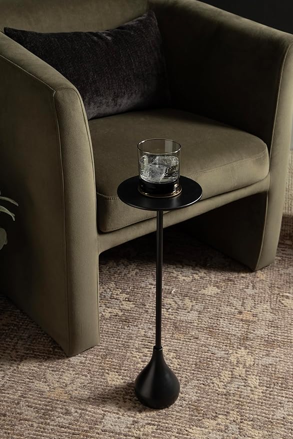 Kate and Laurel Hersi Decorative Modern Pedestal Drink Table; 7 x 7 x 20; - Image 2