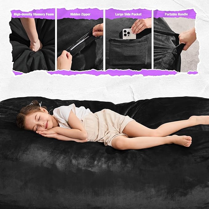 Hobestluk 3FT Bean Bag Chair Large Beanbag - Image 5