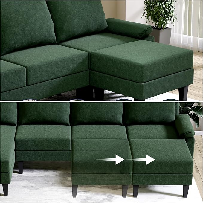 110 Inch U Shaped Sectional Couch - Image 4