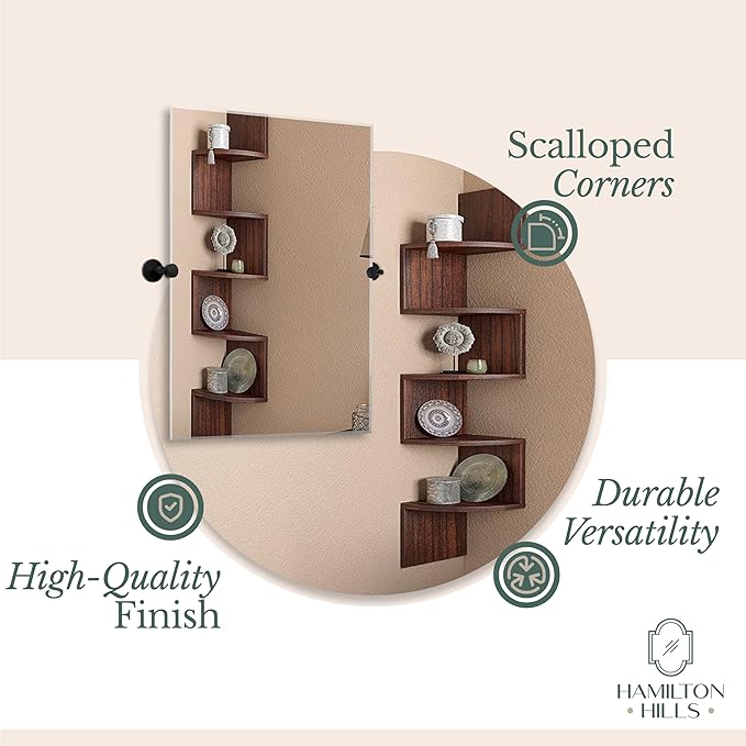Hamilton Hills 30x40 inch Frameless Pivot Mirrors - Image 6