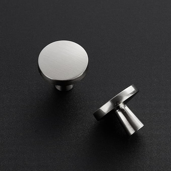 Ravinte 60 Pack Drawer Pulls 1-1/4 Inch Kitchen Cabinet Knobs Brushed Nickel - Image 2