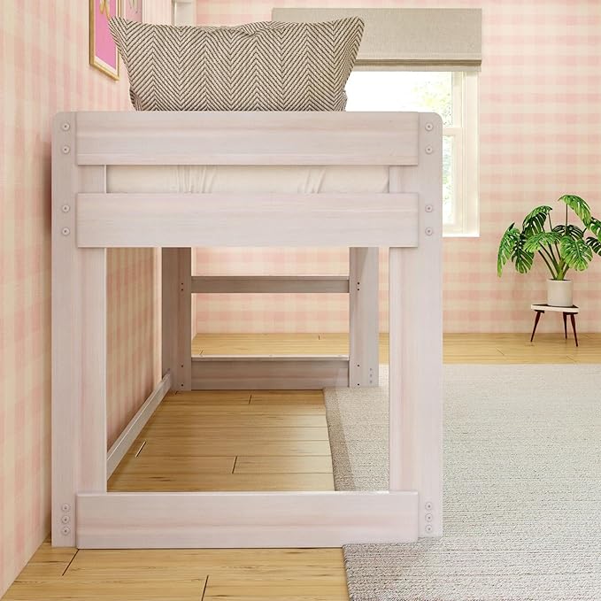 Max & Lily Modern Farmhouse Low Loft Bed, Twin Bed Frame - Image 7