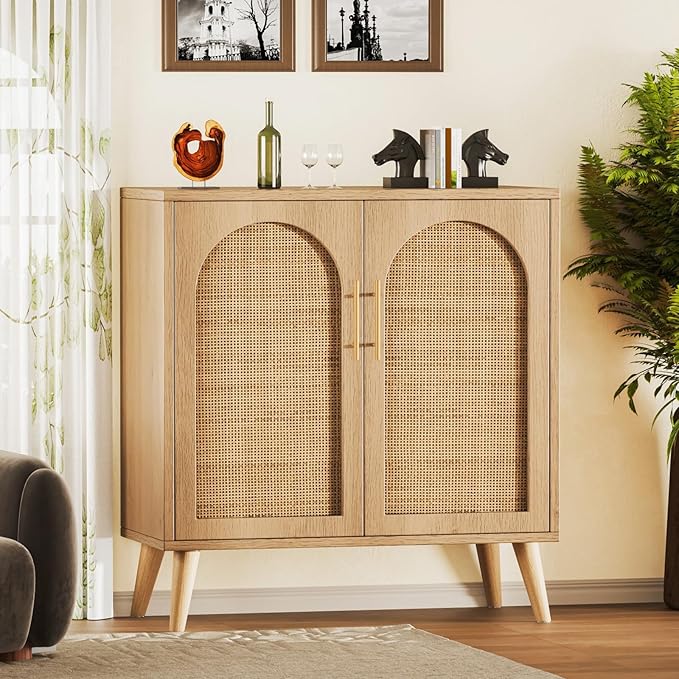 Rovaurx Rattan Storage Cabinet - Image 7