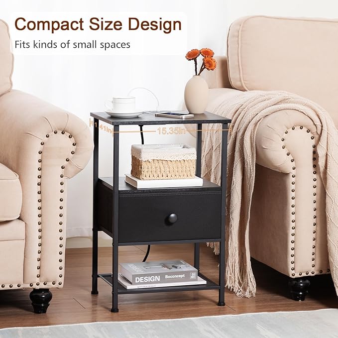 Night Stand Set 2, End Tables Living Room - Image 7