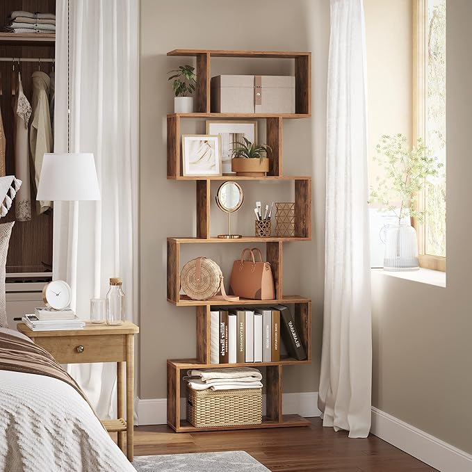 VASAGLE Bookshelf, 6-Tier Bookcase, Tall Display Shelf, Freestanding Storage - Image 5