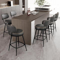 Counter Height Bar Stools, Faux Leather Kitchen Counter Stools by ErdoruLiving
