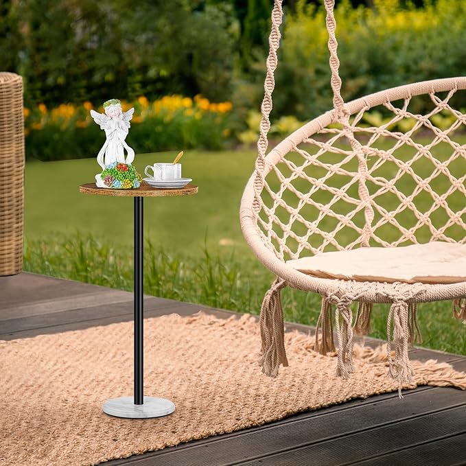 Round Side Table Set of 2 Small End Table Accent Table - Image 6