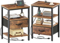 SUPERJARE Nightstand Set of 2, Bed Side Tables by SUPERJARE