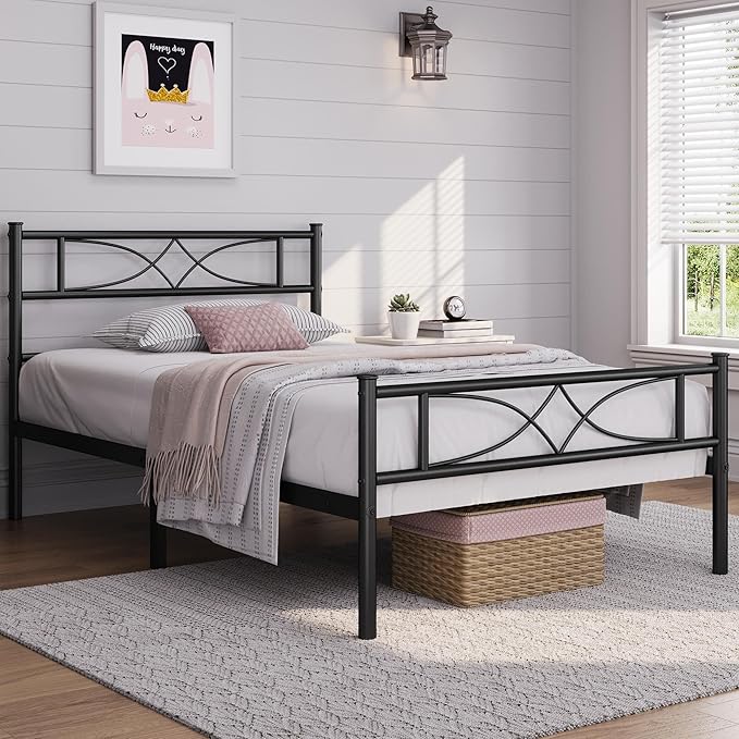 Yaheetech Twin Size Bed Frame Metal Platform Bed - Image 3