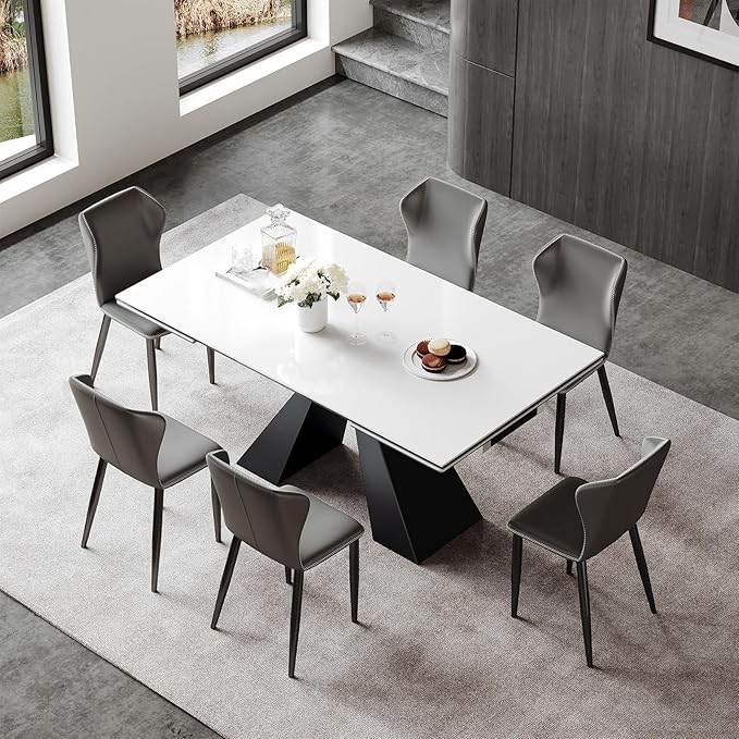 Extendable Dining Table for 8-12 Seat, Flexible Stretch, Tabletop Made from - Image 4
