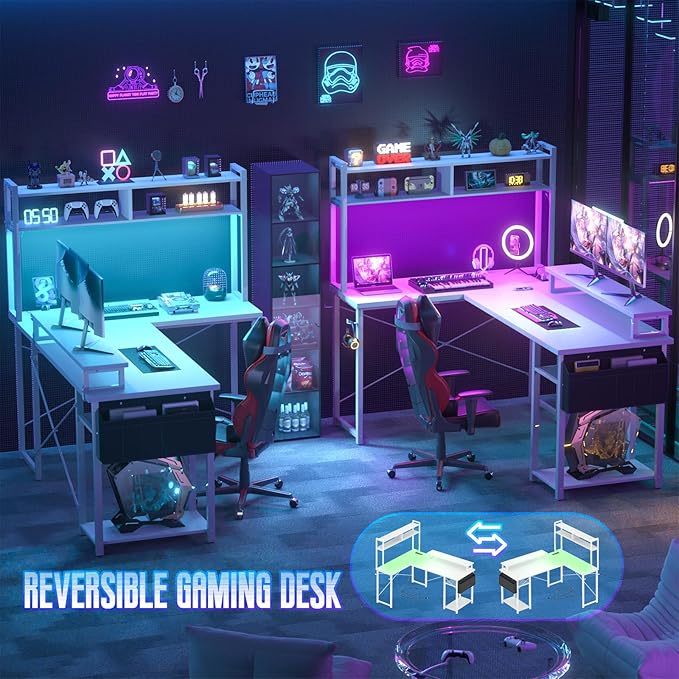 Small L Shaped Desk Gaming Desk - Image 7