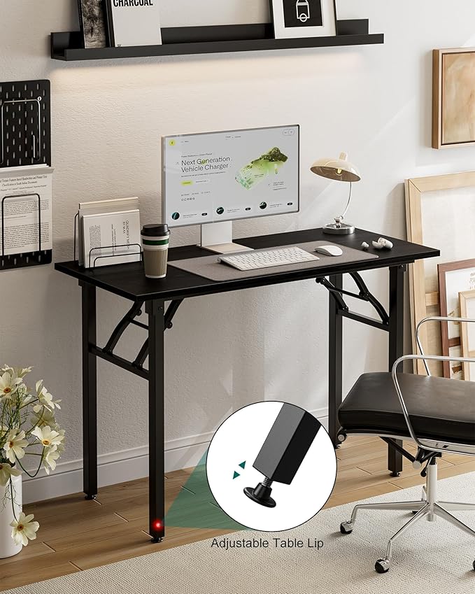 Frylr Small Folding Computer Desk – Portable 43.3 Inch Foldable Laptop Table - Image 7