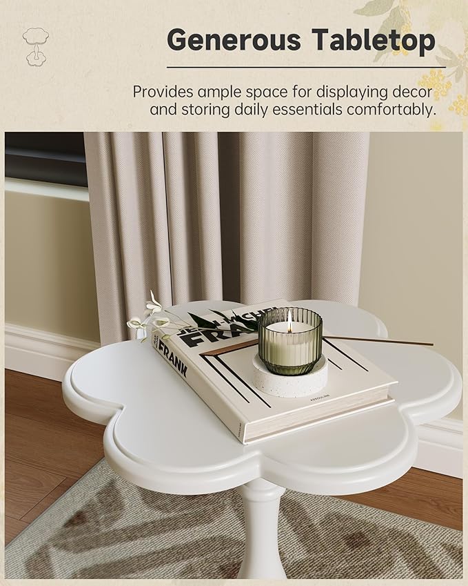 Accent Solid Wood End Table for Living Room, Small Bedside Tables Nightstand - Image 4