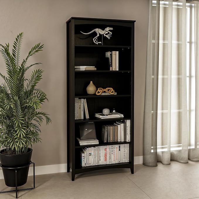 Camaflexi Shaker Style 6 Shelf Bookcase/Solid Wood / 72 inch Tall/Adjustable - Image 3