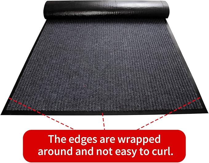 TANYOYO 3' X 10' Commercial Grade Door Floor Mat Brush Step Entrance Mat Vinyl - Image 7