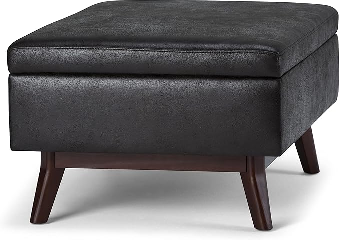 SIMPLIHOME Owen 34 inch Wide Mid Century Modern Rectangle Coffee Table Storage - Image 9