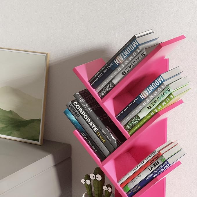 5 Tier Tree Book Shelf, Small Desktop Bookshelf - Image 5