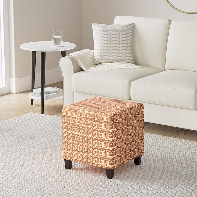 HomePop Upholstered Storage Cube Ottoman - Image 2