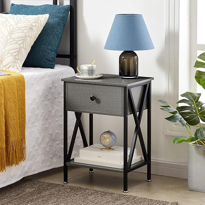 VECELO Nightstands Set of 2, Modern Bedside End Tables, Night Stands - Image 5