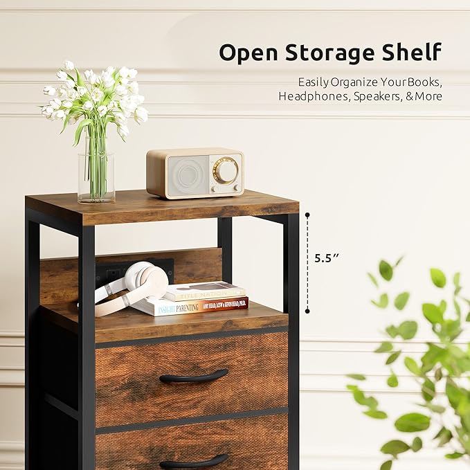 NightStand Bedside Charging Table Bedroom - Image 7