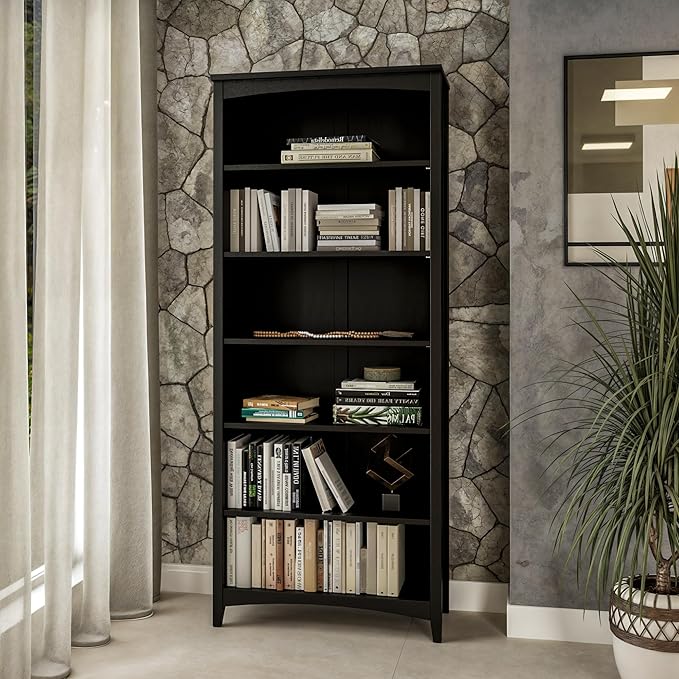 Camaflexi Shaker Style 6 Shelf Bookcase/Solid Wood / 72 inch Tall/Adjustable - Image 2