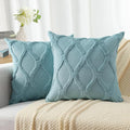decorUhome Throw Pillow Covers 22x22 Inch Set of 2, Soft Plush Faux Fur Wool by decorUhome