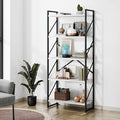 Shintenchi 5 Tiers Bookshelf, Classically Tall Bookcase Shelf, Industrial Book by Shintenchi