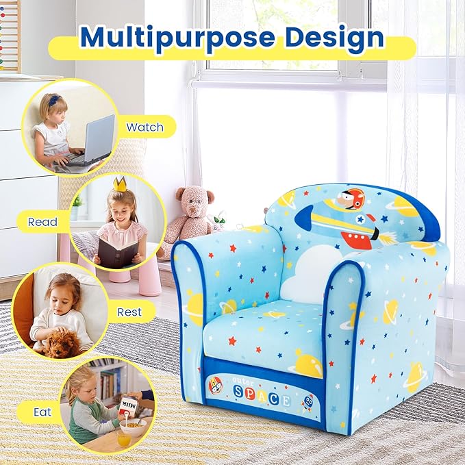 Costzon Kids Couch, Children's Sofa Armrest Chair - Image 7